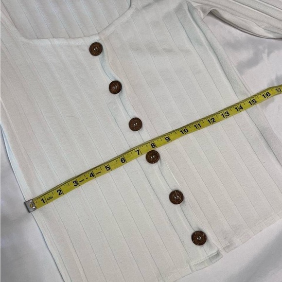 Free People Ribbed Button-Front Top - Picture 6 of 7